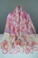 Light Silk Shawl with Felt Pattern